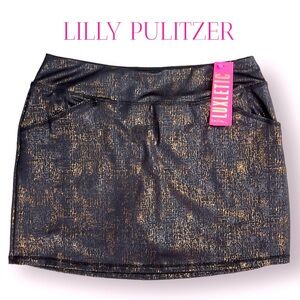 LILLY PULITZER Sabbia SKORT UPF 50+ golf Black  Metallic size L